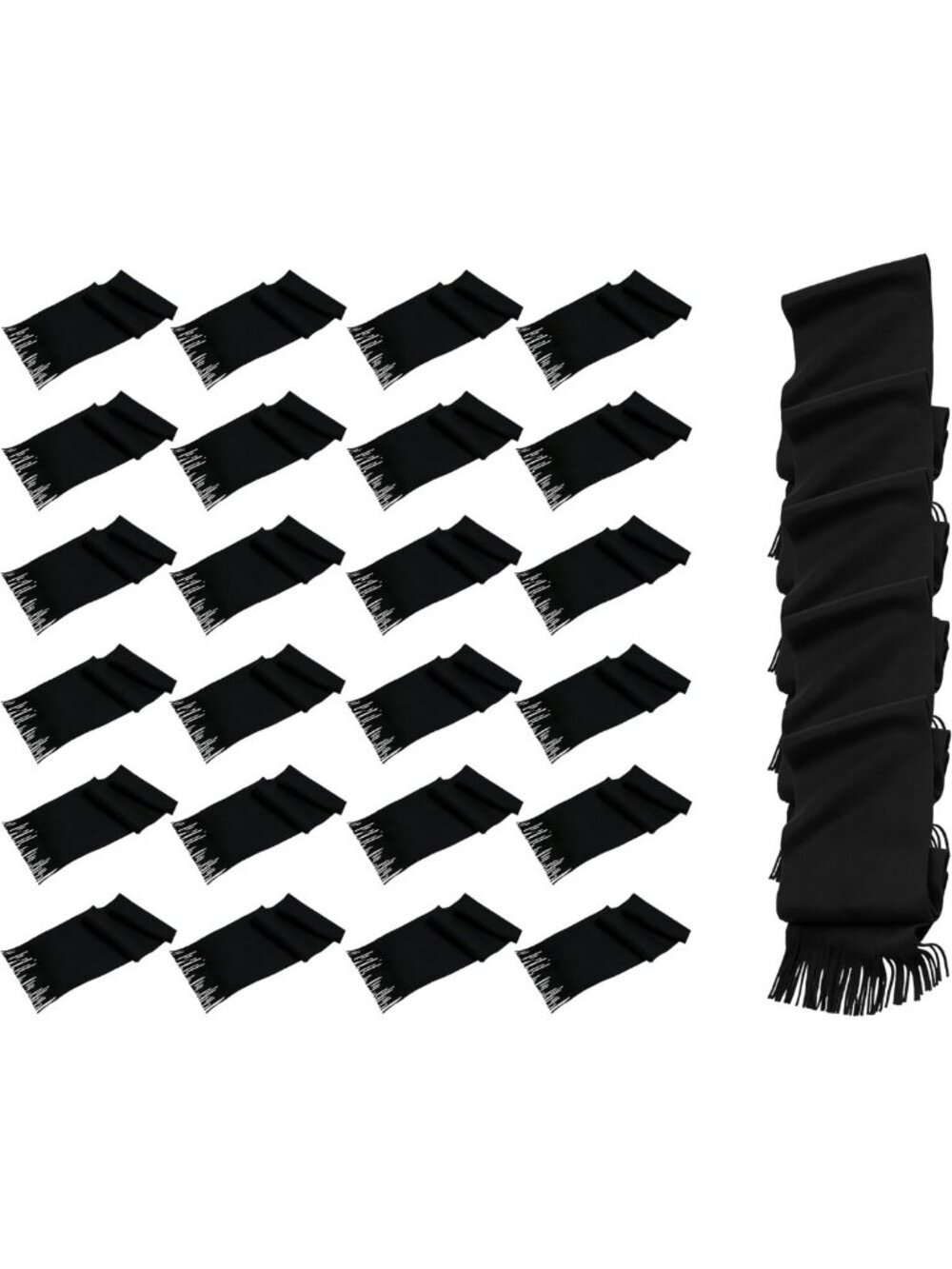 24 Pack Cozy Winter Scarves - Warm Fleece for Men & Women, Perfect for Donations